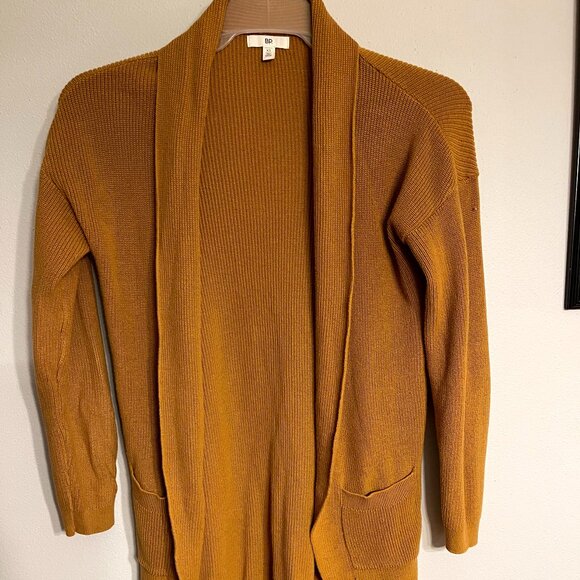 BP Sweater Womens Small Rust Open Front Cardigan Pockets Longline Knit - Picture 1 of 8